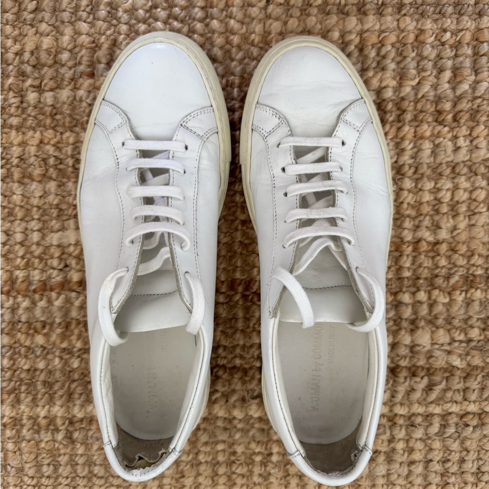Common Projects White Leather Minimalist Sneakers